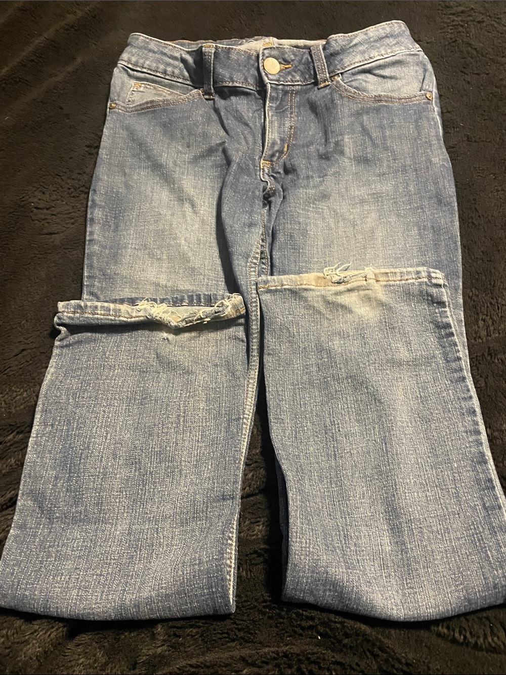 Wrangler Medium Blue Denim Jeans with Gold Stitching